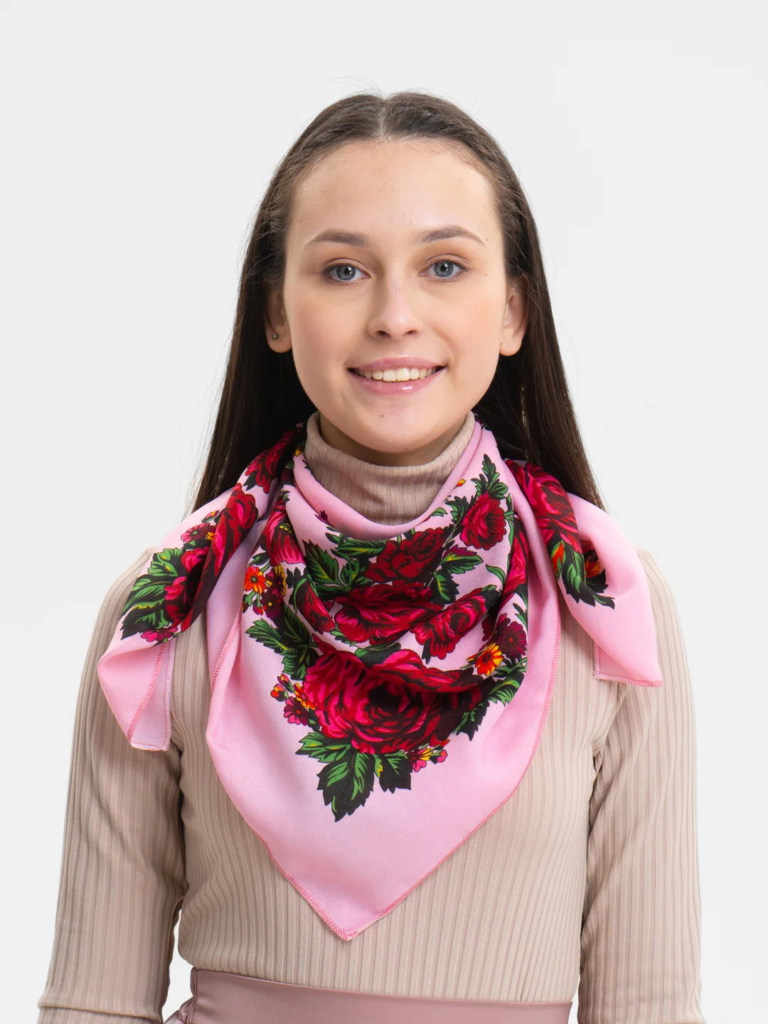 Розовый платок женский, платки женские, 2 штуки, 80 см х 80 см