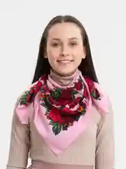 Розовый платок женский, платки женские, 2 штуки, 80 см х 80 см