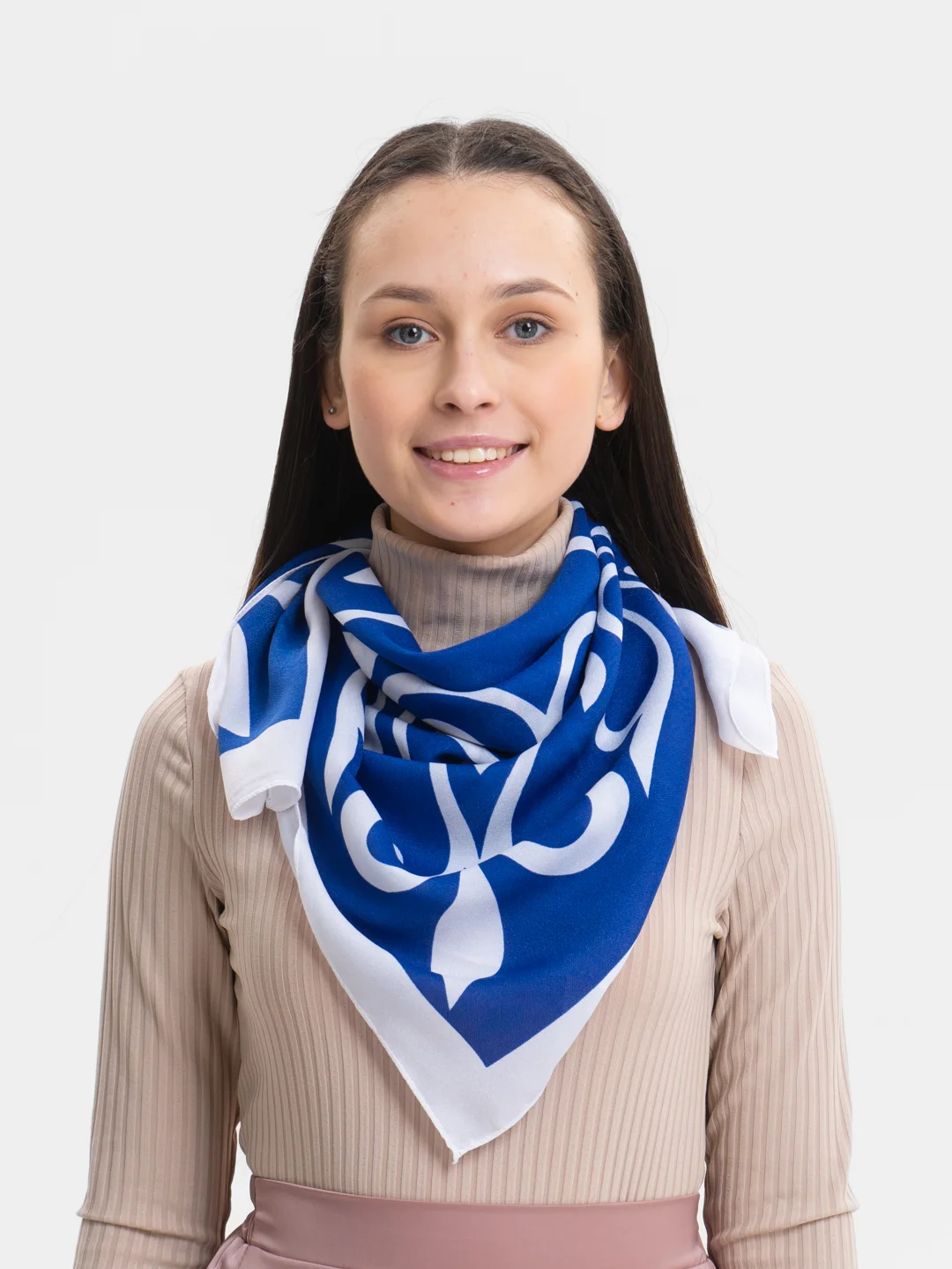 Синий платок женский, платки женские, 2 штуки, 80 см х 80 см
