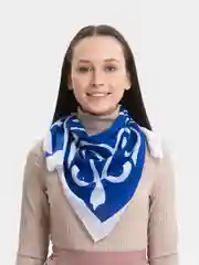 Синий платок женский, платки женские, 2 штуки, 80 см х 80 см