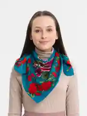 Тёмно-бирюзовый платок женский, платки женские, 2 штуки, 80 см х 80 см