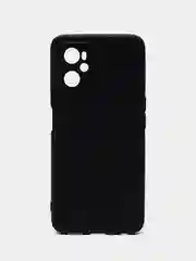 Чехол для OPPO A96 4G силиконовый, черный, матовый, с защитой камеры