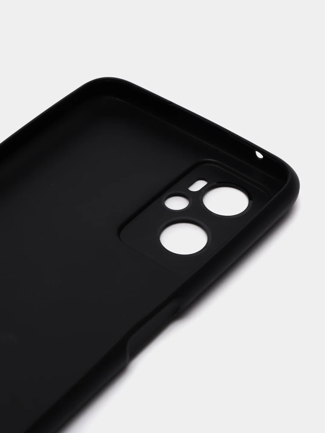 Чехол для OPPO A96 4G силиконовый, черный, матовый, с защитой камеры