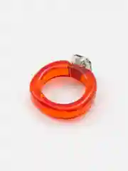 Красный акриловое кольцо с кристаллом