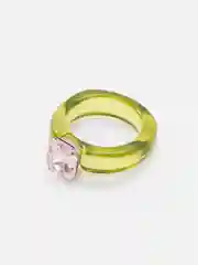 Зеленый акриловое кольцо с кристаллом
