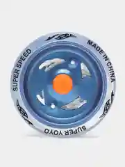 Лазурный йо-йо металлическая с резиновыми накладками, 6.5х2.5 см