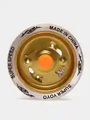 Золотой йо-йо металлическая с резиновыми накладками, 6.5х2.5 см