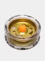 Золотой йо-йо металлическая с резиновыми накладками, 6.5х2.5 см