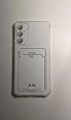 Чехол для  SAMSUNG A34 карман для пластиковой карты и усиленные углы