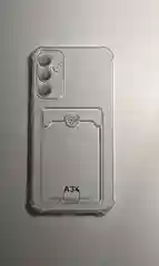 Чехол для  SAMSUNG A34 карман для пластиковой карты и усиленные углы