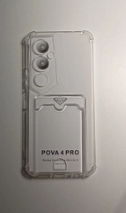 Чехол Tecno Pova 4 pro карман для пластиковой карты и усиленные углы