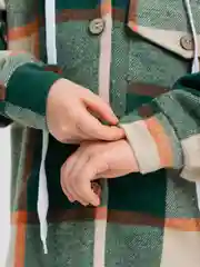 Зелёный хаки рубашка унисекс, с капюшоном