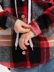 Вишнёвый рубашка унисекс, с капюшоном