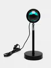 Белый лампа Закат RGB металлическая с пультом и приложением мобильным, 16 цветов