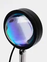 Белый лампа Закат RGB металлическая с пультом и приложением мобильным, 16 цветов