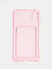 Розовый чехол для iPhone XR, с карманом для карт