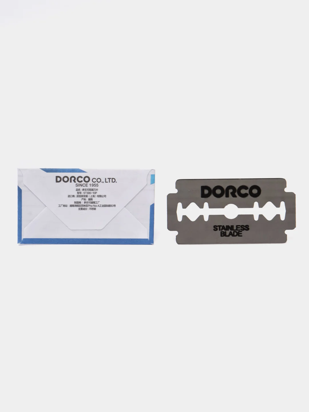 Лезвия для бритья классические DORCO ST-300(10 штук) / лезвия для Т- образного станка
