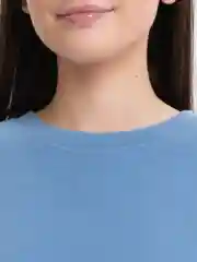 Синий меланж базовый однотонный свитшот LaFemme