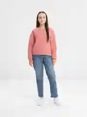 Коралловый меланж базовый однотонный свитшот LaFemme