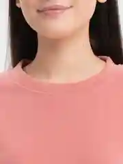 Коралловый меланж базовый однотонный свитшот LaFemme