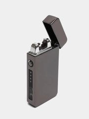 Зажигалка электрическая импульсная с двойной дугой,  LED дисплеем и USB зарядкой