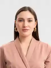 Горчичный серьги "Пружина"