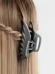 Серебряный каучуковый краб для волос, 12 см