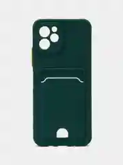 Синий чехол для Huawei Nova Y61, с защитой камеры и карманом для пластиковой карты