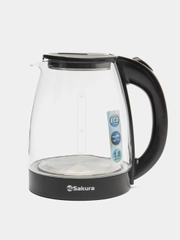 Чайник электрический Sakura SA-2734BK, стеклянный, с точечной подсветкой, 1.8 л