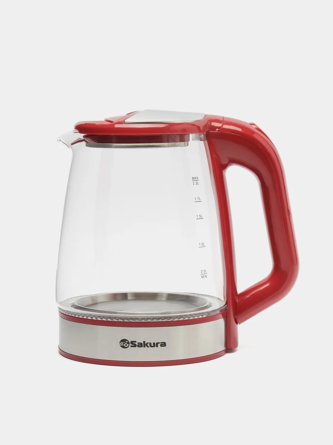 Красный чайник электрический Sakura SA-2722R, 1500 Вт