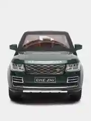 Зеленый машина большая свет звук металлическая Land Rover Defender, инерционная с озвучкой, 20 см