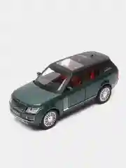 Зеленый машина большая свет звук металлическая Land Rover Defender, инерционная с озвучкой, 20 см