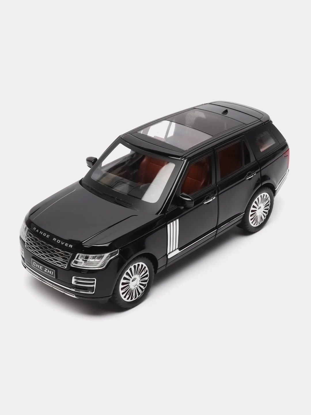 Черный машина большая свет звук металлическая Land Rover Defender, инерционная с озвучкой, 20 см