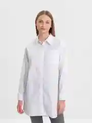 Прозрачный рубашка женская с длинным рукавом, оверсайз