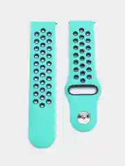 Бирюзовый силиконовый ремешок для Xiaomi Amazfit Bip, Huawei, Haylou, Samsung, 20 мм, с кнопкой