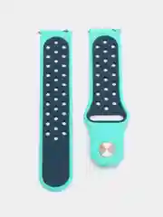 Бирюзовый силиконовый ремешок для Xiaomi Amazfit Bip, Huawei, Haylou, Samsung, 20 мм, с кнопкой
