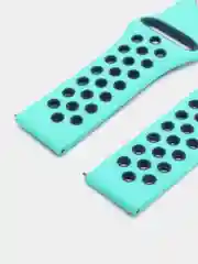 Бирюзовый силиконовый ремешок для Xiaomi Amazfit Bip, Huawei, Haylou, Samsung, 20 мм, с кнопкой