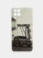Серый металлик чехол для Samsung Galaxy M33, Самсунг Галакси М33, с рисунком