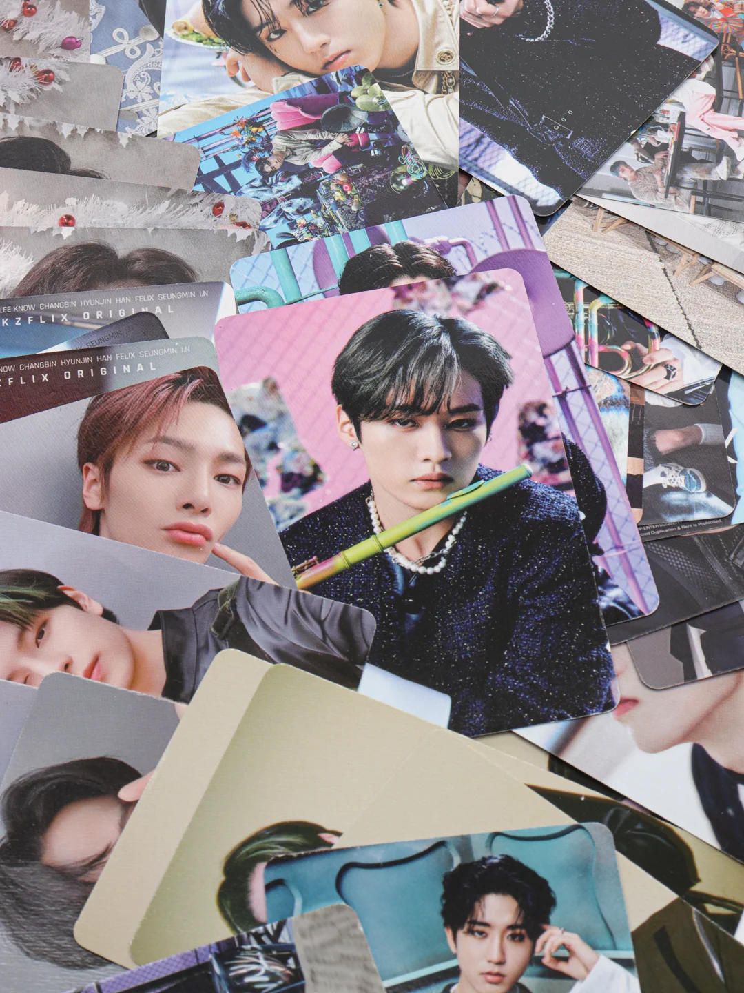 Фиолетовый карточки k-pop "Stray Kids", коллекционные, 55 штук