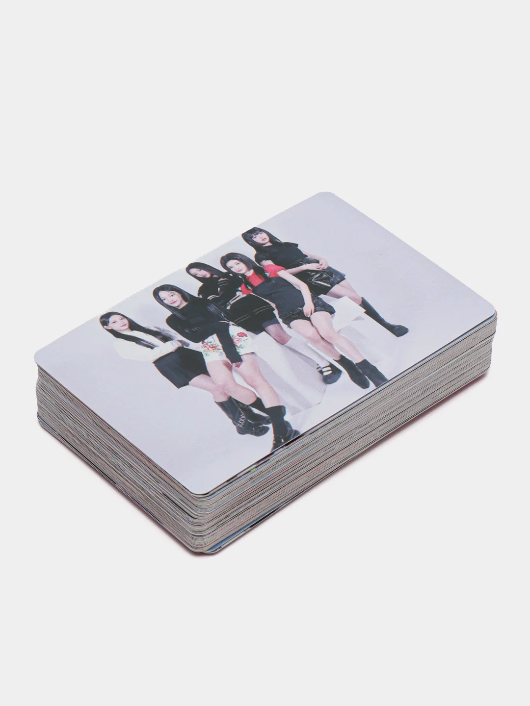 Багровый карточки женских k-pop групп TWICE, AESPA, IVE, NewJeans, 55 штук