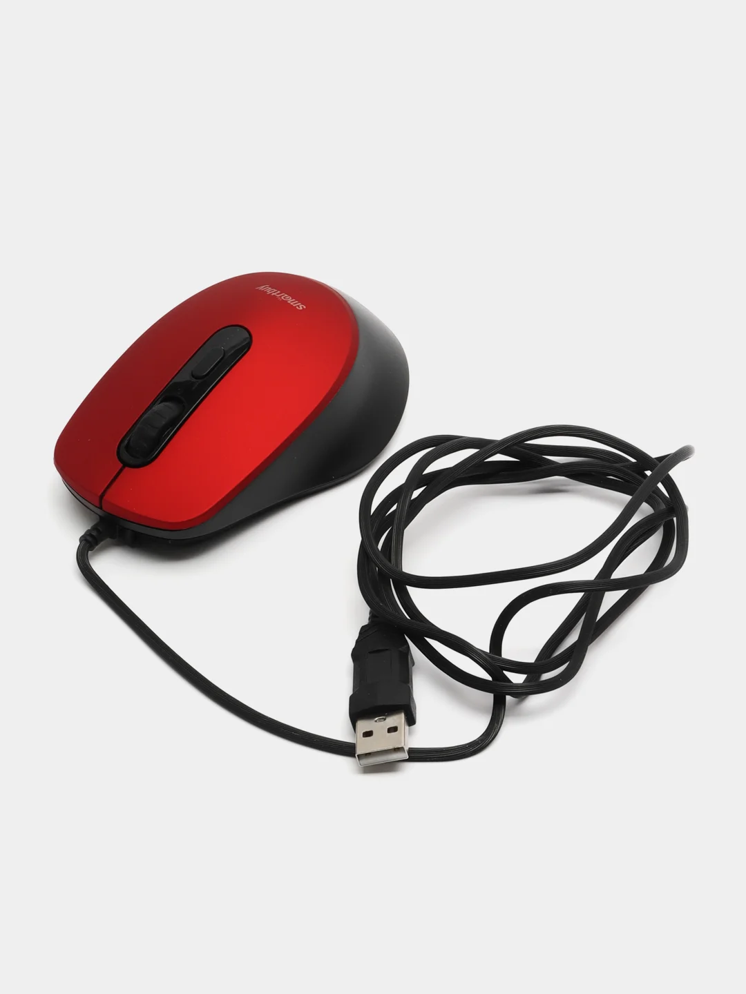 Красный бесшумная проводная мышь Smartbuy One SBM-265