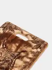 Карамельный доска разделочная, деревянная, из массива кедра, большая, 38 x 28 х 2,2 см
