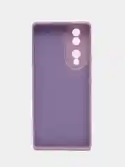 Сиреневый чехол для Honor 70 (Хонор 70), силиконовый, цветной, с подкладом