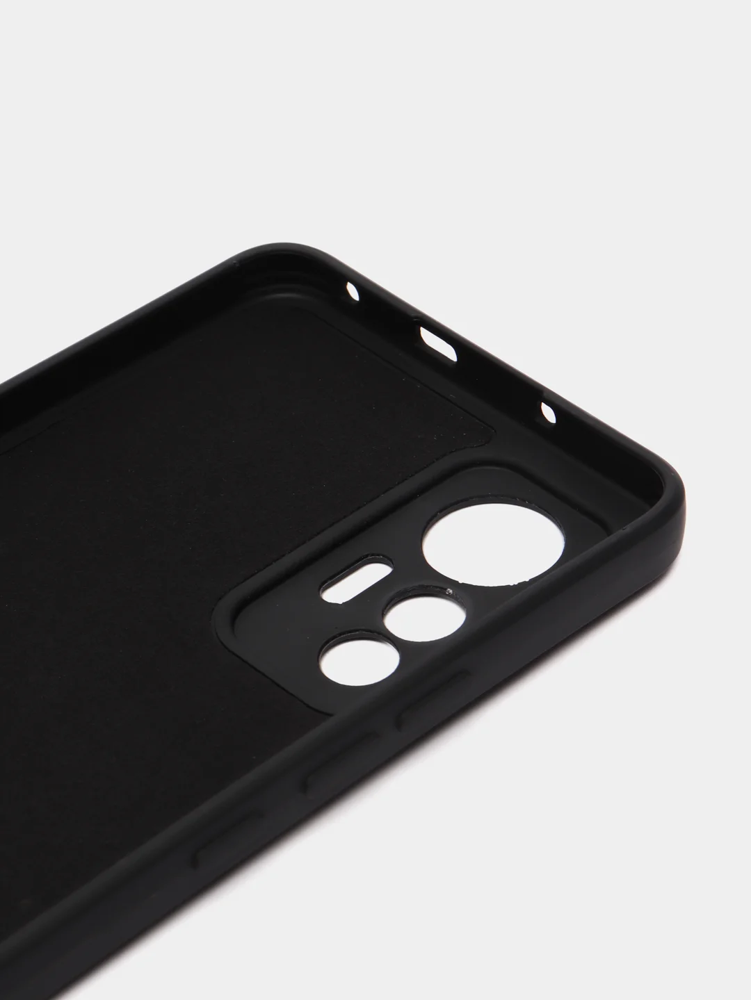 Черный чехол для Xiaomi 12 Lite (Сяоми 12 Лайт), силиконовый, цветной, с подкладом