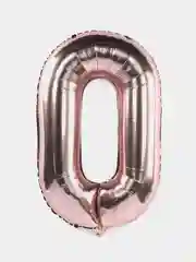 Воздушный шар "Цифры", фольгированный, розовый, 102-106 см