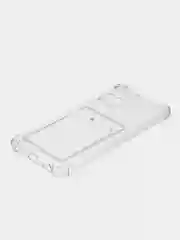 Прозрачный чехол для Vivo Y33s, Y21 2021 (Виво У33с, У21 2021), прозрачный, с карманом для карты