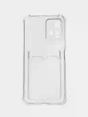 Прозрачный чехол для Vivo Y33s, Y21 2021 (Виво У33с, У21 2021), прозрачный, с карманом для карты
