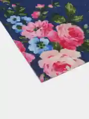 Синий отрез ткани перкаль "Цветы", 50*70 см
