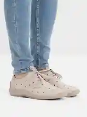 Бежевый мокасины женские Rieker, из натуральной кожи