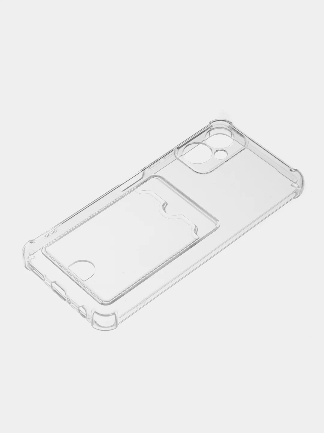 Прозрачный чехол для Tecno Spark 9 Pro Техно Спарк 9 Про, прозрачный с карманом для карты
